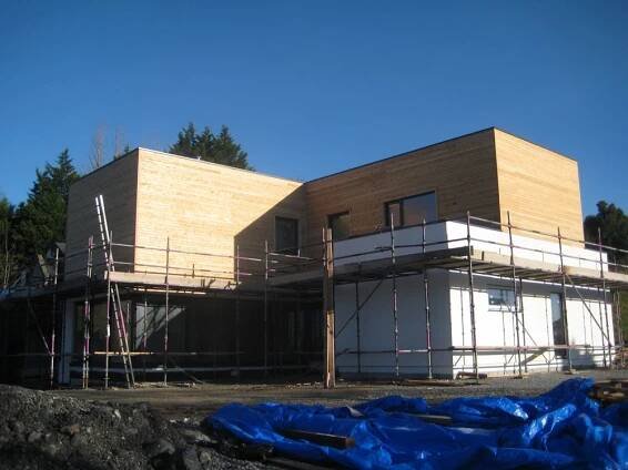 Cladding revealed in February Sun – Jackdaw Ridge, Quin, Co. Clare