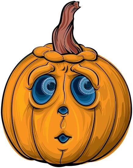 Vektorový obrázek, ilustrační klipart Vykulená dýně v rozlišení 1262x1600 pixelů zdarma ke stažení, Halloween vektor do vašich dokumentů