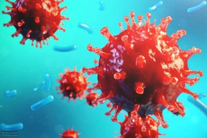 3D obrázek virová infekce způsobuje chronické onemocnění. Viry hepatitidy, chřipky viru H1n1, chřipka, buňka nakazit organismu, aids. Virus abstraktní pozadí. — Stock obrázek