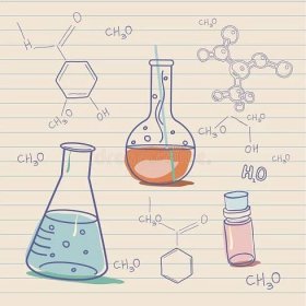 Staré laboratoře vědy a chemie — Ilustrace