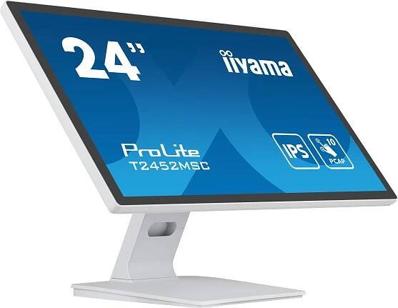 iiyama ProLite T2452MSC-W1 počítačový monitor 60,5 cm (23.8") 1920 x 1080 px Full HD LCD Dotyková obrazovka Víceuživatelský Bílá