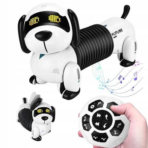 INTERAKTIVNÍ HRAČKA PES ROBOT NA DÁLKOVÉ OVLÁDÁNÍ S OVLADAČEM POVELY