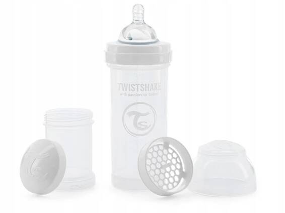 Kojenecká láhev anti-colic Twistshake 78012 260 ml bílá Věk dítěte 2 m+