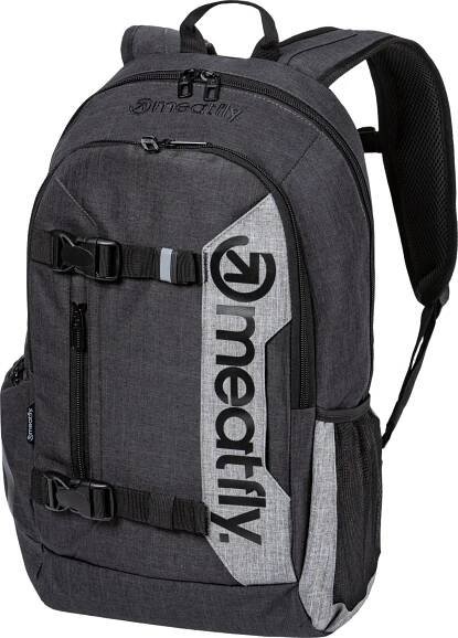 Meatfly Batoh Basejumper - Charcoal Heather / Grey Heather - 22 L PENÁL ZDARMA