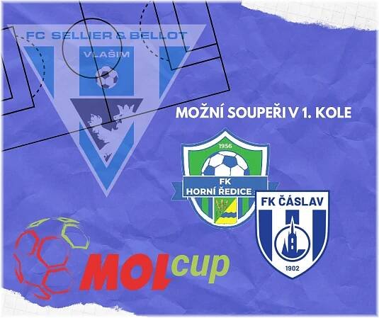 FC Sellier&Bellot Vlašim, a.s. » Mol Cup: soupeřem Čáslav nebo Horní Ředice