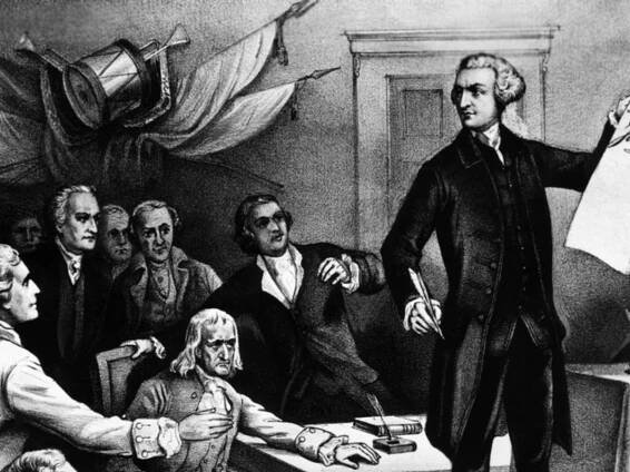 John Hancock on His Declaration of Independence Signature