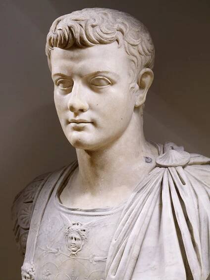 Marble bust of Caligula.