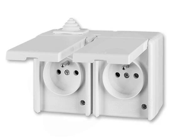 ABB Praktik 5518-2029 B Zásuvka dvojnásobná,IP44