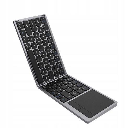 Nůžková klávesnice skládací bezdrátová Bluetooth QWERTY s TouchPadem