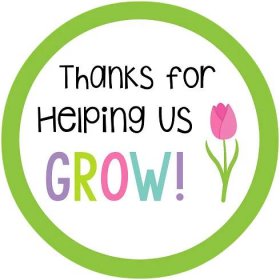 Thanks for Helping Us Grow Teacher Appreciation Tag
