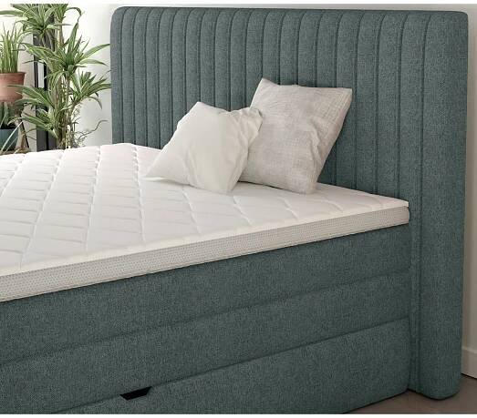 Posteľ boxspring TAIFA sivomodrá, 140x200 cm | Sconto