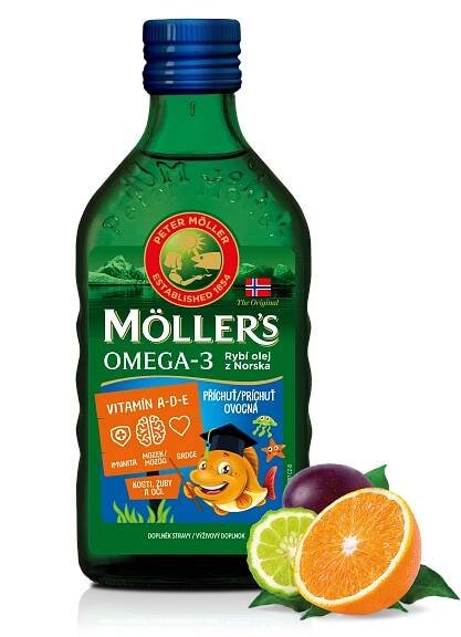 Möller's Omega-3 s ovocnou příchutí 250 ml od 239 Kč