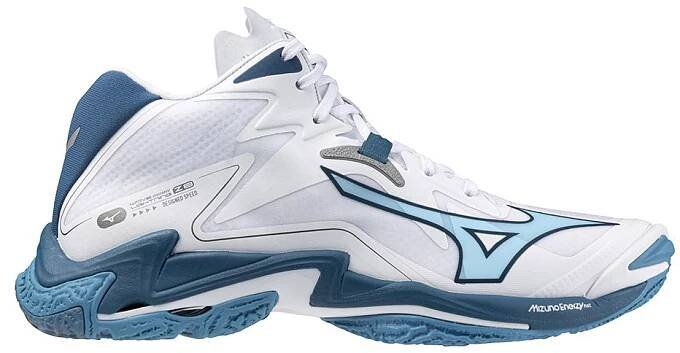 Boty Mizuno WAVE LIGHTNING Z8 MID White / Sailor Blue / Silver (Velikost 51)