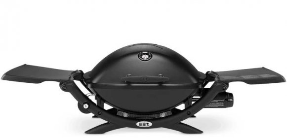Weber® Q™ Premium (Q2200 - Classic 2nd Gen) Gas Barbecue (LPG) - Patio Cart and Hotplate Bundle