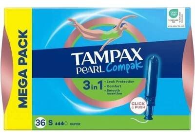 Tampax Tampony s aplikátorem Pearl Compak Super 36 ks