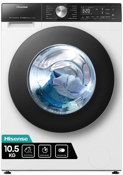 WF5S1045BW 10.5kg Load 1400rpm Spin Washing Machine with Auto Dosing