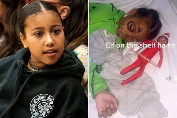 North West Draws on Brother Psalm's Face in Sneaky 'Elf on the Shelf' Prank — See the Video!