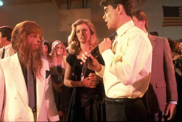 Michael J. Fox, Lorie Griffin, Mark Arnold - Školák vlkodlak - Z filmu