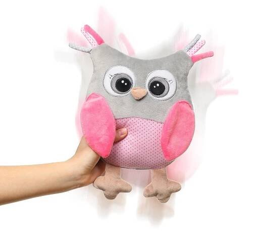 BABYONO Plyšová sova Sofia růžová