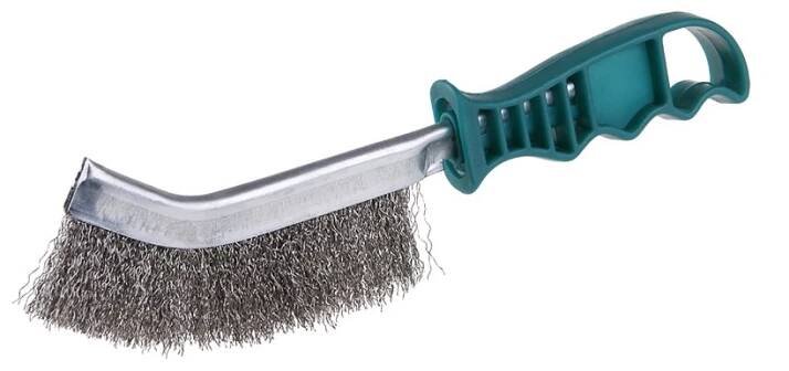 Kartáč ruční nerez vlnitý 270mm plastová rukojeť 22036 LEVIOR