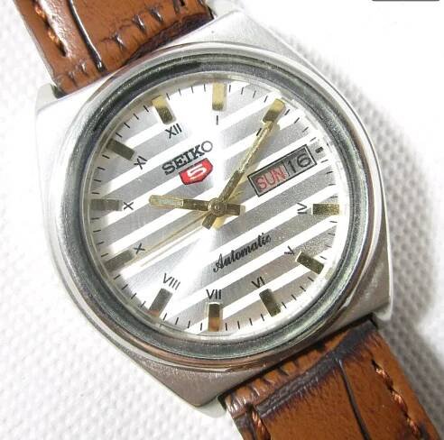 Japonské automatické Pánské hodinky SEIKO 5 - pruhované