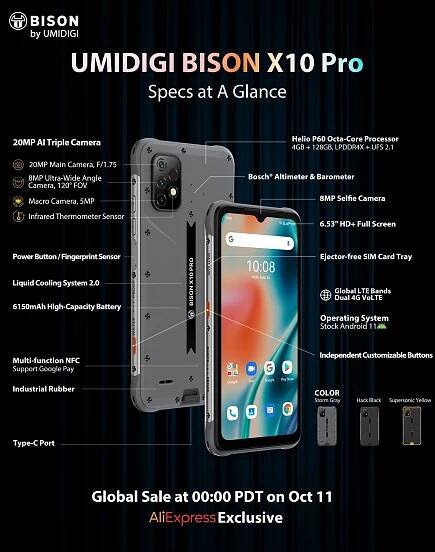 Especificaciones Bison X10