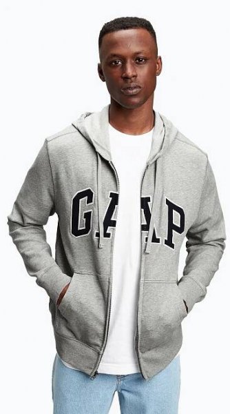 Pánská mikina GAP XLS FT Arch FZ HD b10 grey heather