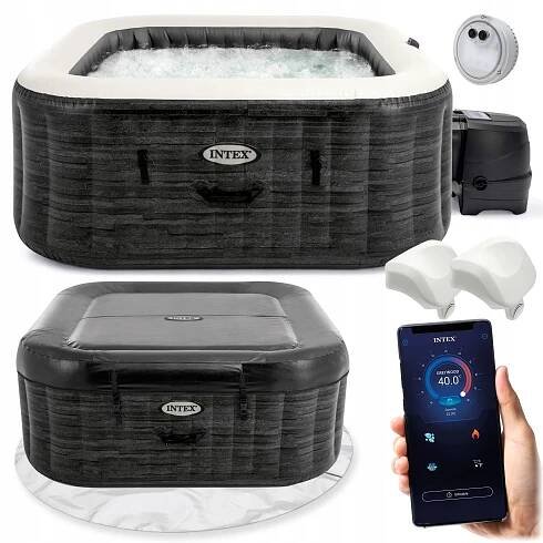 Intex Vířivý bazén PureSpa Bubble GREYSTONE DELUXE 28450 Kapacita 795 l