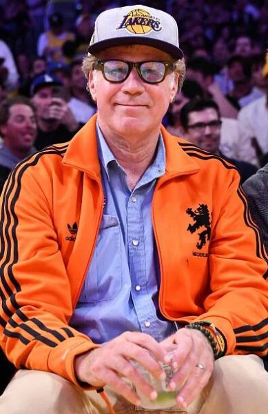 Will Ferrell attends a basketball game between the Los Angeles Lakers and the Denver Nuggets