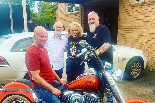 Gary Sweet, Don, Kim Wilson and Colin Dixon on set for Patched