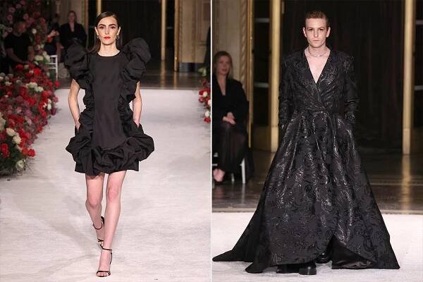 Ali Lohan walks the runway at Christian Siriano Fall/Winter 2023 NYFW