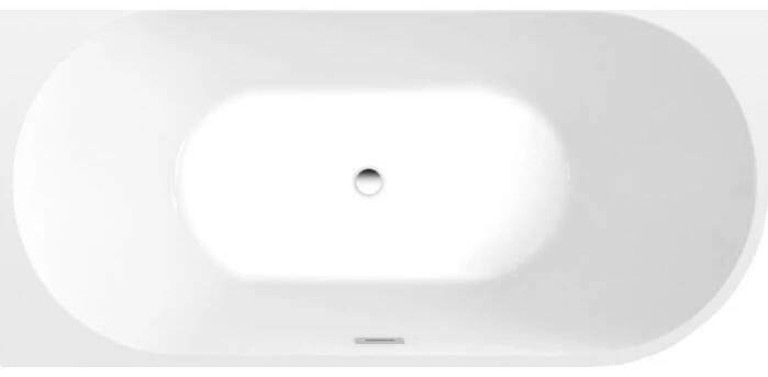 Aqualine TIBERA L rohová stojící vana, 170x80cm, bílá E1026