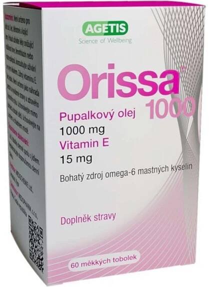 Agetis Orissa Pupalkový olej 1000 mg 60 cps.