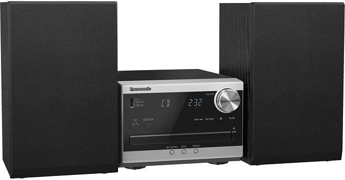 Panasonic SC-PM270 mikrosystém s CD, FM rádiem a Bluetooth (20W, 10cm reproduktorový systém s bassreflexovým portem, Bluetooth Remaster), stříbrný - Značkový obchod Panasonic