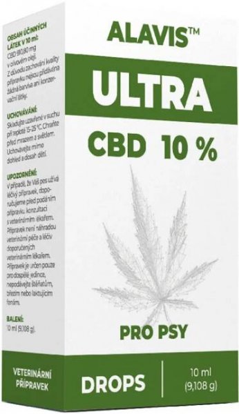 Alavis Ultra CBD kapky pro psy 10 % 10 ml