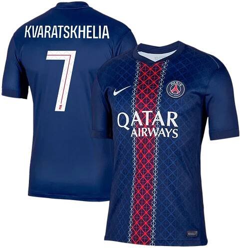 KVARATSKHELIA #7 PSG Paris Saint-Germain Home Jersey 2025/26