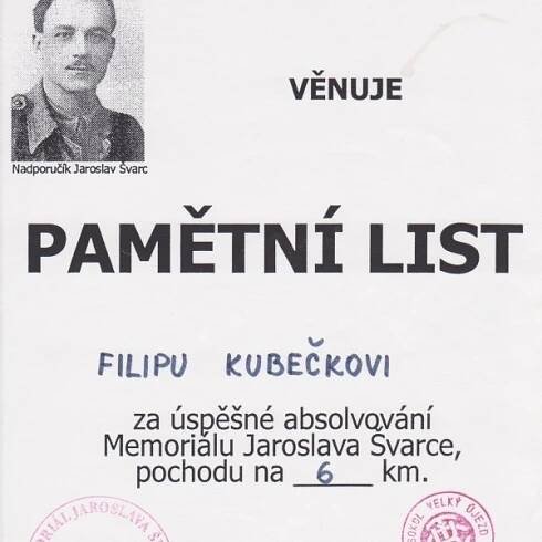 Pamětní listy 🔖 – Memoriál Jaroslava Švarce