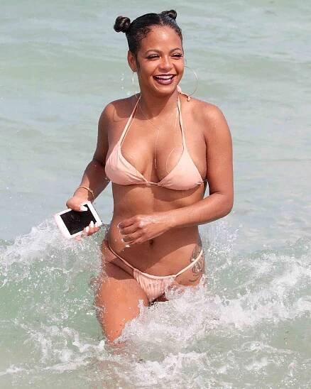 Christina Milian out and about, Miami Beach, USA - 20 Aug 2017