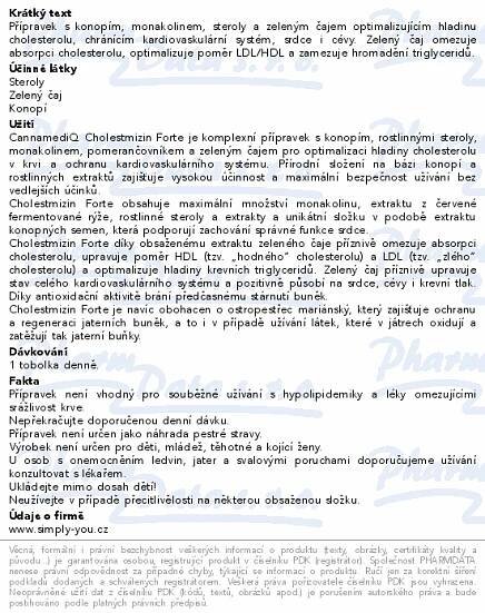 CannamediQ Cholestmizin Forte 100tob.