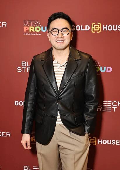 Bowen Yang promoting his film "Wedding Banquet" in Beverly Hills on April 15