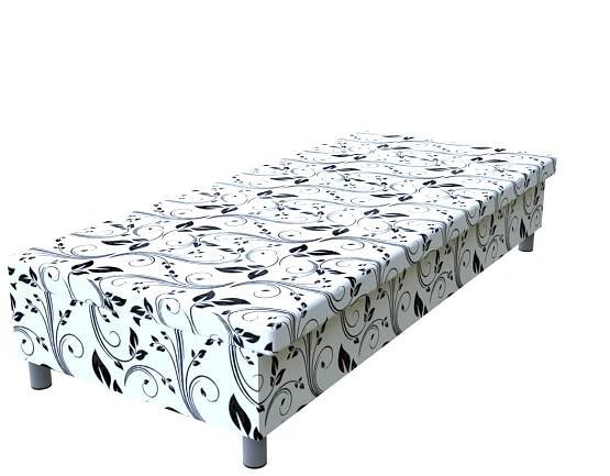 Válenda Maka Bílá 200x80 cm molitanová na nohách | Vzorované | Molitanové | Válendy 80x200 na nohách | Válendy na nohách