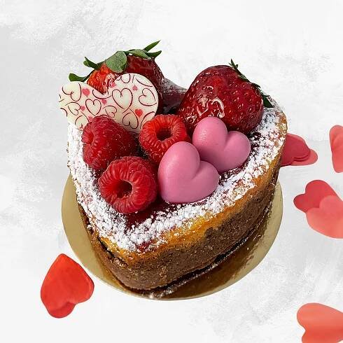 Cheesecake srdce – malina / borůvka / jahoda