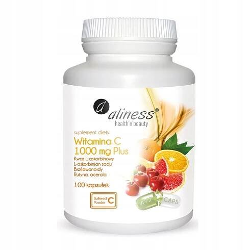 Vitamín C 1000 mg Plus 100 kapslí Bioflavonoidy rutin acerola || Aliness