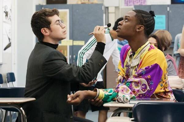 BOOKSMART, FROM LEFT: NOAH GALVIN, AUSTIN CRUTE, 2019. PH: FRANCOIS DUHAMEL/© ANNAPURNA PICTURES