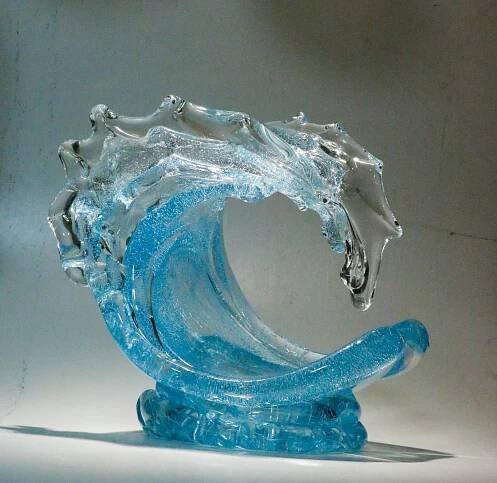 Champagne Large, Medium: Glass, Artist: David Wight, Size: 15