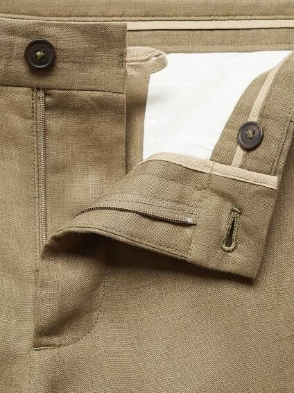 MANGO MAN Slimfit Chino kalhoty 'Oyster' – zelená