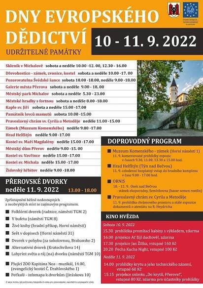 V Přerově se o víkendu otevřou památky a zpřístupní dvorky – Přerovská internetová televize