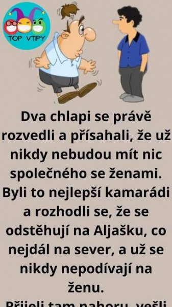 Vtip Dne: Dva muži se právě rozvedli