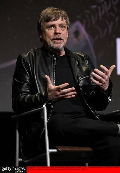 Mark Hamill speaks onstage.