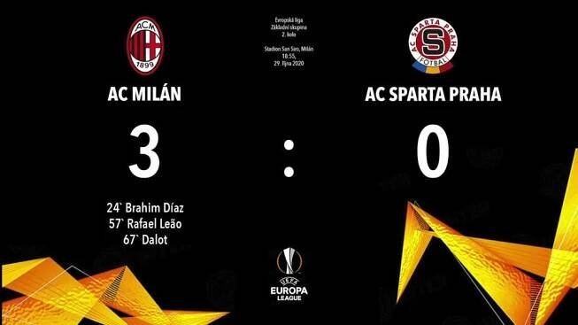 AC Milán - Sparta 3:0. Letenští neměli nárok a na první body v EL stále čekají